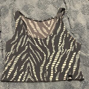 Booty by Brabants Black and Cream Zebra Crop Top